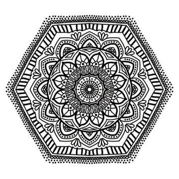 Mandala Vector Art Pattern Design Stock Illustration