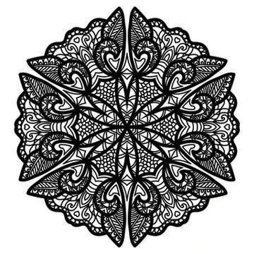 Mandala Vector Art Pattern Design Stock Illustration