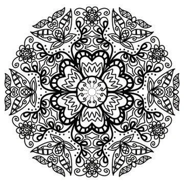 Mandala Vector Art Pattern Design Stock Illustration