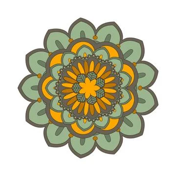 Mandala vector design element round ornament decoration. Stock Illustration