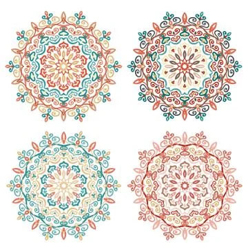 Mandala Vector Design Elements Collection Stock Illustration