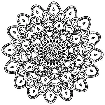 Mandala, vector hand-drawing Stock Illustration