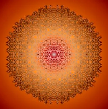 Mandala Vector Illustration. Symmetrical round pattern Ilustración de archivo