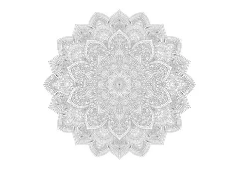 Mandala vector indian graphic design. Indian flower ornament. Coloring book Stock Illustration