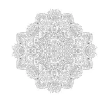 Mandala vector indian pattern background for coloring book page. Decorative Illustration