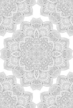 Mandala vector indian seamless pattern. Decorative ornamental flowers pattern on 스톡 일러스트