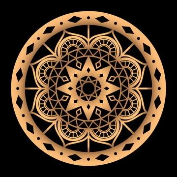 Mandala vector isolated. Indian, oriental or Arabic ornament Stock Illustration