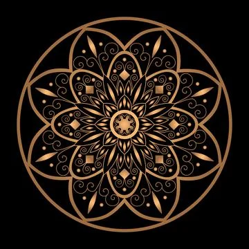 Mandala vector isolated. Luxury snowflake Stock Illustration