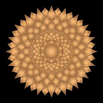 Mandala vector isolated. Sun symbol Stock Illustration