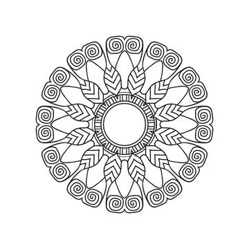Mandala vector pattern design background Illustrazione stock