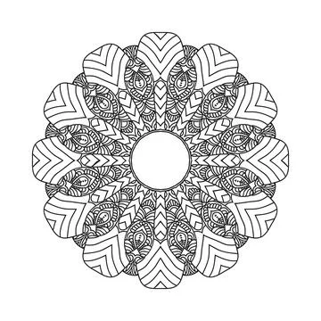 Mandala vector pattern design background Illustrazione stock