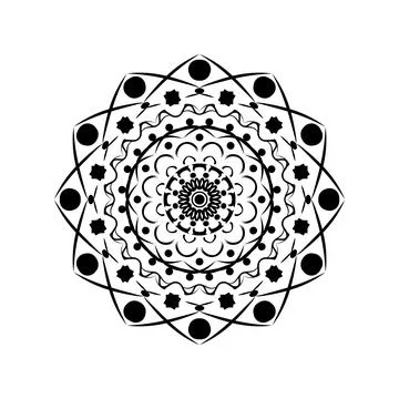 Mandala vector pattern Indian style ornament roun circle vintage retro shape  Stock Illustration