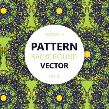 Mandala vector pattern for printing on fabric or paper. Islam, Arabic, Indian Stock Illustration