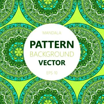 Mandala vector pattern for printing on fabric or paper. Islam, Arabic, Indian 스톡 일러스트