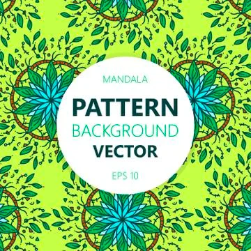 Mandala vector pattern for printing on fabric or paper. Islam, Arabic, Indian Stock Illustration