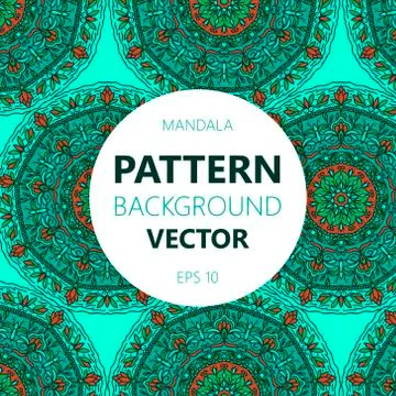 Mandala vector pattern for printing on fabric or paper. Islam, Arabic, Indian 스톡 일러스트