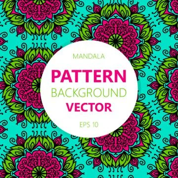 Mandala vector pattern for printing on fabric or paper. Islam, Arabic, Indian 스톡 일러스트