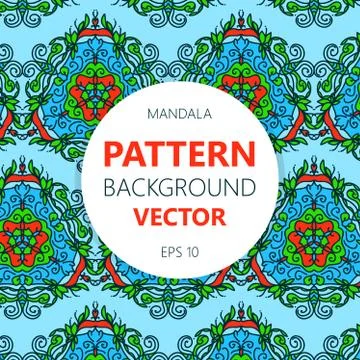 Mandala vector pattern for printing on fabric or paper. Islam, Arabic, Indian イラスト素材