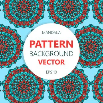 Mandala vector pattern for printing on fabric or paper. Islam, Arabic, Indian Stock Illustration