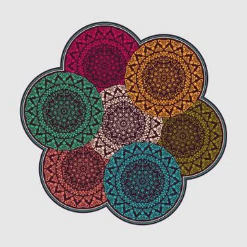 Mandala. Vintage decorative elements background Stock Illustration