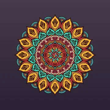 Mandala. Vintage decorative elements background Illustrazione stock