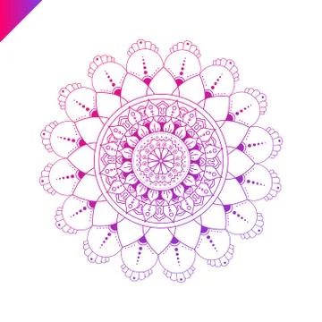 Mandala. Vintage decorative elements. Hand drawn background. Islam, Arabic,.. Stock Illustration