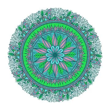 Mandala. Vintage decorative elements. Islam, Arabic, Indian, moroccan,spain,  Stock Illustration