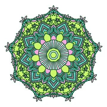 Mandala. Vintage decorative elements. Islam, Arabic, Indian, moroccan,spain,  Stock Illustration