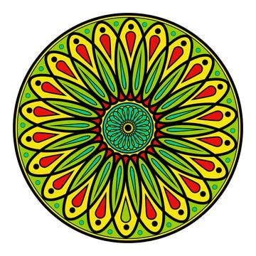 Mandala. Vintage elements. Oriental  pattern, vector illustration. Decorative Illustrazione stock