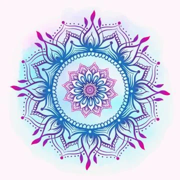 Mandala. Vintage round pattern. Hand drawn abstract background. Stock Illustration