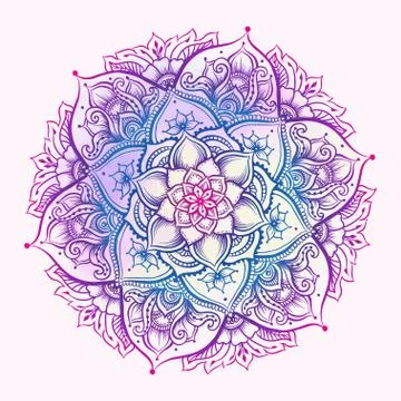 Mandala. Vintage round pattern. Hand drawn abstract background. Stock Illustration