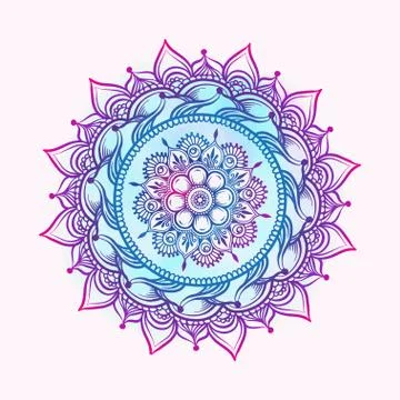Mandala. Vintage round pattern. Hand drawn abstract background. Stock Illustration