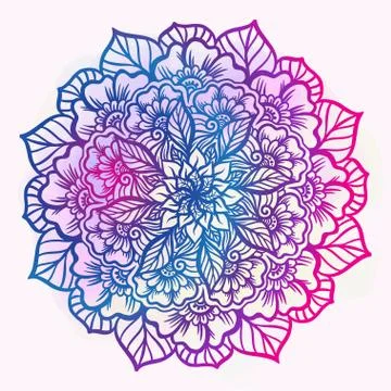 Mandala. Vintage round pattern. Hand drawn abstract background. Stock Illustration