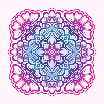 Mandala. Vintage round pattern. Hand drawn abstract background. Stock Illustration