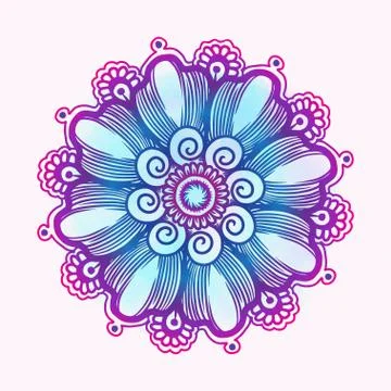 Mandala. Vintage round pattern. Hand drawn abstract background. Stock Illustration