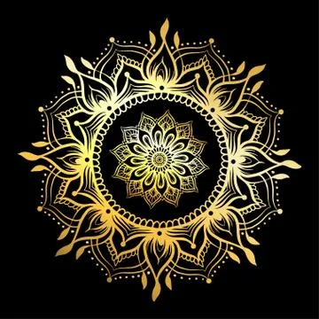 Mandala. Vintage round pattern. Hand drawn abstract background. Stock Illustration