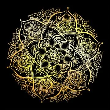 Mandala. Vintage round pattern. Hand drawn abstract background. Stock Illustration