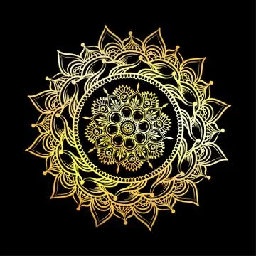 Mandala. Vintage round pattern. Hand drawn abstract background. Stock Illustration