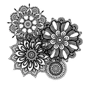 Mandala. Vintage round pattern. Hand drawn abstract background. Stock Illustration