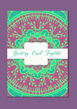 Mandala vintage template card Stock-Illustration