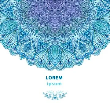 Mandala watercolor Stock Illustration