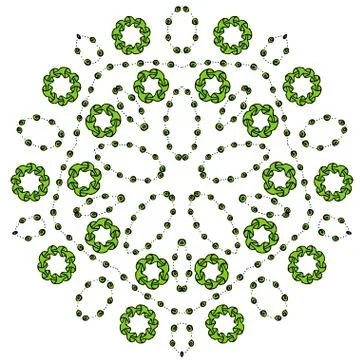 Mandala zentangle inspired flower, doodle drawing of Round ornamental Colorful Stock Illustration