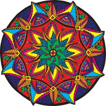 MandalaGentle color Stock Illustration