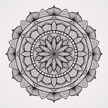 Mandalas with continuous mode lines Illustrazione stock