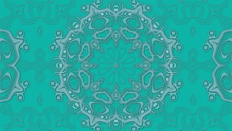 Mandalas pattern. Arabic-style pattern lines over green background. Loop Video stock 242161578