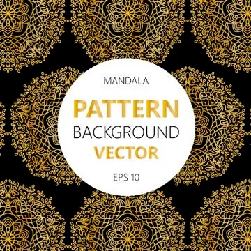 Mandalas pattern. Vintage decorative elements with mandala. Hand drawn mandal 스톡 일러스트