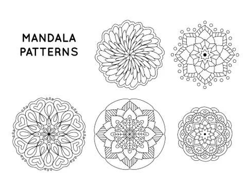 Mandalas patterns Illustrazione stock