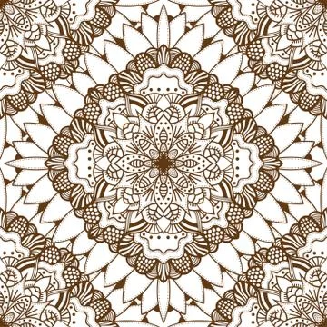 Mandalas seamless pattern Illustrazione stock