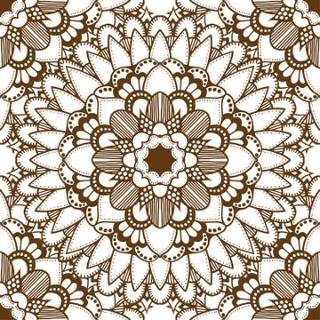 Mandalas seamless pattern Stock Illustration