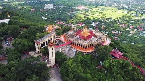 Mandalay Hill Temple Stock Footage 81280153